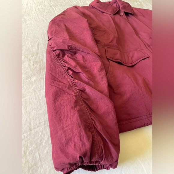 NWOT Free People Off The Bleachers Coach Jacket by FP Movement with Buti Logo - Picture 7 of 16